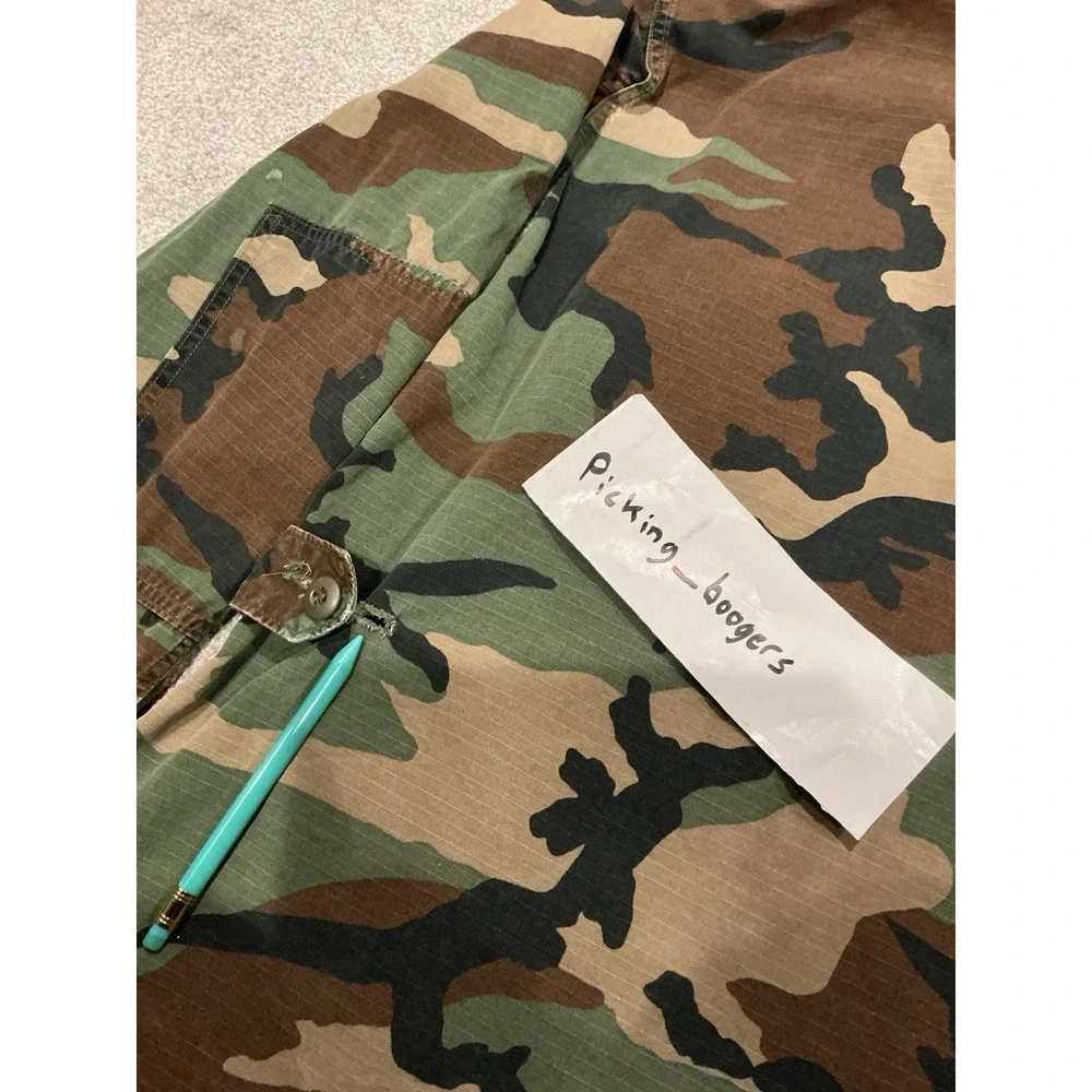 Genuine Vintage US Army Camoflage Jacket Woodland Combat Coat Size M Pre-owned